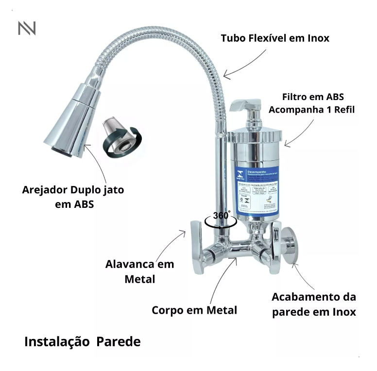Torneira Água Metais Cone
